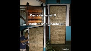 PORTA DE PALLETS MAIS FACIL DO YOUTUBE DIY Sliding Barn Door  PORTA CELEIRO PORTA DE CORRER [upl. by Ainahpets163]