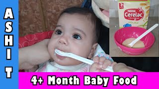 Anahita First Food Reaction  Nestle Cerelac Complete Information  46 Month Baby Food  Ashi T [upl. by Nayrda417]