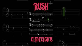 Limelight Bass Line By Rush ChamisBass chamisbass basstabs rush geddylee vitalsigns [upl. by Matless649]