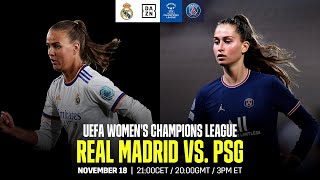 Real Madrid vs PSG  Match en intégralité de la 4e journée de lUEFA Womens Champions League [upl. by Nilra327]