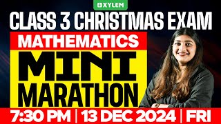 Class 3 Maths  Christmas Exam  MINI MARATHON  Xylem Class 3 [upl. by Thynne]