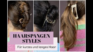 Trend Frisuren mit Spangen  Vier StylingIdeen für langes und kurzes Haar  Live Shopping [upl. by Annahtur649]