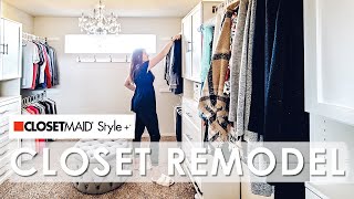 DIY Closet Makeover with ClosetMaid Closet Organizer  Before amp After [upl. by Anivas110]