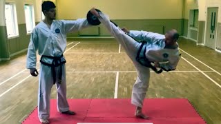 Hook Kick  Spinning Hook Kick Variations  Taekwondo Sparring [upl. by Trelu]