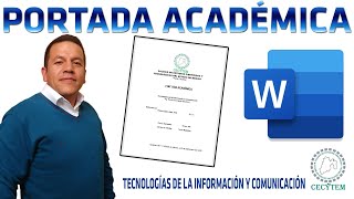 Como CREAR una Portada Académica en Word para entregar Trabajos Escolares [upl. by Kohsa211]