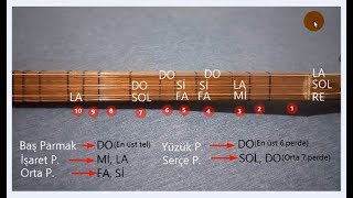 Bağlama Nota Yerleri Kısa Sap [upl. by Ailemrac]