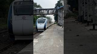 20892 Brahmapur Tatanagar Vande Bharat Express entering Chaibasa station 🚅 train railway shorts [upl. by Quill]