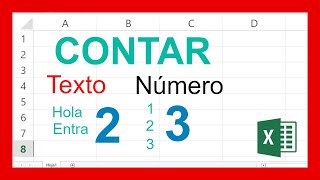 Como CONTAR celdas con TEXTO en excel [upl. by Russian]