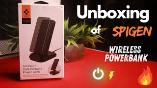 Unboxing amp Details of Spigen 3 in 1 Wireless Powerbank Charger [upl. by Erik]