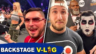 Paige VanZant Attacks Brandi Rhodes  AEW Backstage Fun • Ethan Page Vlog [upl. by Elleirb]