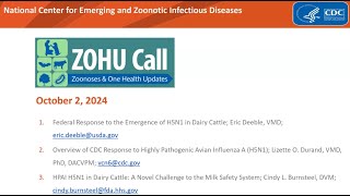 CDC ZOHU Call October 2 2024 [upl. by Symer]