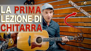 LEZIONI DI CHITARRA PRINCIPIANTI  Come imparare a suonare la Chitarra  Primi accordi Lez 1 [upl. by Hen]