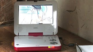 Smashing a Base TFDVD7307 Portable DVD Player [upl. by Nosned545]