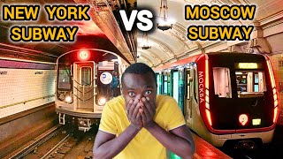 New York Subway VS Moscow subwayHEAD TO HEAD COMPARISONCleanlinessSafetyHomelessness etc [upl. by Idnyl]