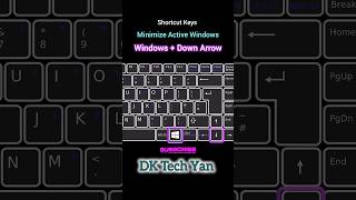 How to minimize Active Window shortcutkeys shorts youtubeshorts techshorts viraltech [upl. by Fotina]