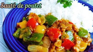 Sauté de Poulet aux Poivrons  Facile et rapide  Quick and Easy Chicken Stir Fry [upl. by Airolg]