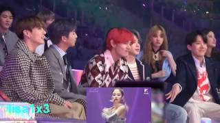 181201 BTS reaction to BLACKPINK  DDU DU DDU DU MMA 2018 [upl. by Etnad]