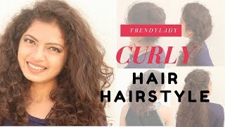 6 Easy Curly Hair Hairstyle  Short amp Curly Hair Hairstyle [upl. by Rowland]