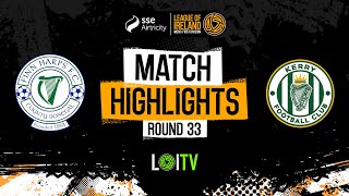 SSE Airtricity Mens First Division Round 33  Finn Harps 21 Kerry  Highlights [upl. by Anigriv863]