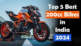 Top 5 Best 200cc Bikes in India 2024  200cc Bikes  200ccbikes [upl. by Nolla]