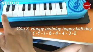 Hướng Dẫn Đánh Đàn Piano Cho Bé Theo Công Thức Số Ghi Trên Đàn Cực DễBài Happy Birthday [upl. by Jennine]