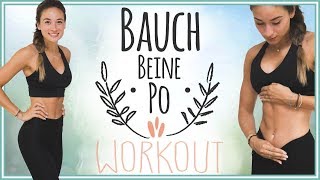 BAUCH BEINE PO  DAS 30 Minuten HIIT WORKOUT zum MITMACHEN [upl. by Wende]