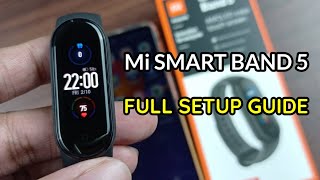 Mi Smart Band 5  Complete Setup Guide [upl. by Wilburt]