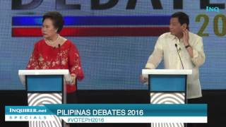 Pilipinas Debates 2016 Santiago says she waited for death to come but [upl. by Stein217]