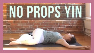 Yin Yoga Without Props  Full Body Yin Yoga for Beginners [upl. by Aihsekram]