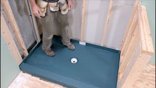 How to Install a Shower Pan with a KBRS TileBasin® [upl. by Putnem939]