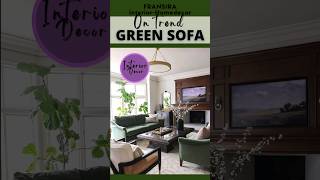 Green Sofa Inspiration for your Living Room greeninterior livingroomdecor [upl. by Swann]