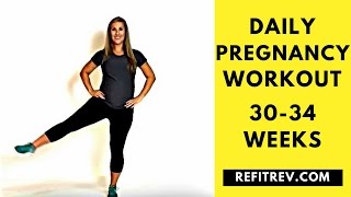 DAILY PREGNANCY WORKOUT 3034 weeks [upl. by Eioj]