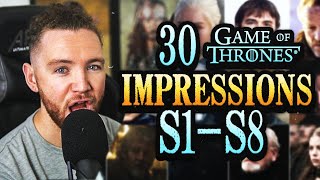 30 GAME OF THRONES IMPRESSIONS  Season 1 to Season 8 [upl. by Harriot91]