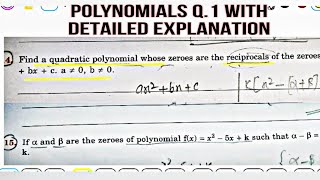 find a quadratic polynomial whose zeroes are the reciprocals of the zeroes of the polynomialax²bxc [upl. by Zea]