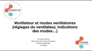 Ventilateur et modes ventilatoires [upl. by Curhan]