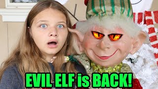 EVIL ELF is BACK AUBREY and CALEB Find a CREEPY Elf in The HOUSE [upl. by Egrog]