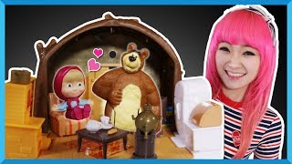 Bermain Masha dan Beruang  Unboxing Bear House Masha and the Bear  Mainan anak  Kids Toys [upl. by Aman]