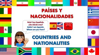 A1A2 LOS PAÍSES Y LAS NACIONALIDADES – COUNTRIES AND NATIONALITIES Bilingual Spanish amp English [upl. by Frida]