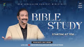 Online Bible Study  Bishop Dr V Rangaraju  NJC Bangalore  29th August 2024  NJHM [upl. by Photima]