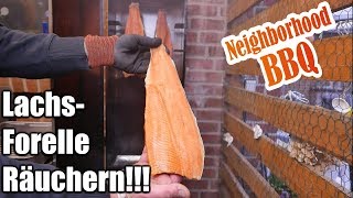 Lachsforellen Räuchern Mit Neighborhood BBQ [upl. by Yknarf]