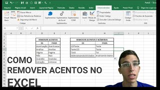 Como remover acentos usando o Microsoft Excel [upl. by Iur]