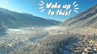 4K  Snowy Winter Morning in Manali [upl. by Llennhoj]