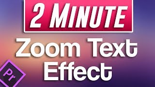 Premiere Pro  How to do ZOOM Text Effect EASY [upl. by Meir922]