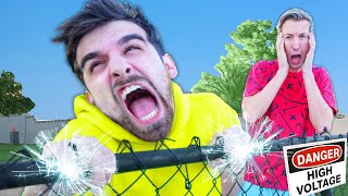 DO NOT TOUCH ELECTRIC FENCE I Tested Prank Hacks on My Best Friend To Protect Spy Ninjas Safe House [upl. by Benny26]