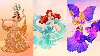 Disney Princesses as Belly Dancers [upl. by Llecram]