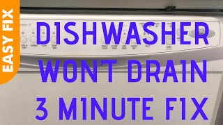 ✨ Dishwasher Wont Drain  3 Minute Fix  Super EASY ✨ [upl. by Aniarrol211]