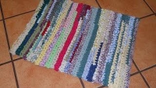 Runner Rag Rug of Many Colors Super Easy Crochet Part 1 [upl. by Carlile]