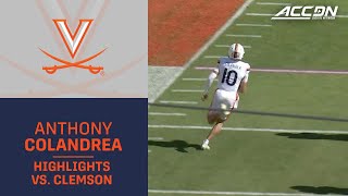 Virginia QB Anthony Colandrea Highlights vs Clemson [upl. by Yttiy106]