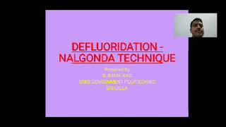 DEFLUORIDATION  NALGONDA TECHNIQUE [upl. by Nutsud]