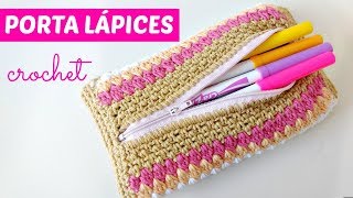 TEJE PORTA LÁPICES CROCHET [upl. by Lelah]